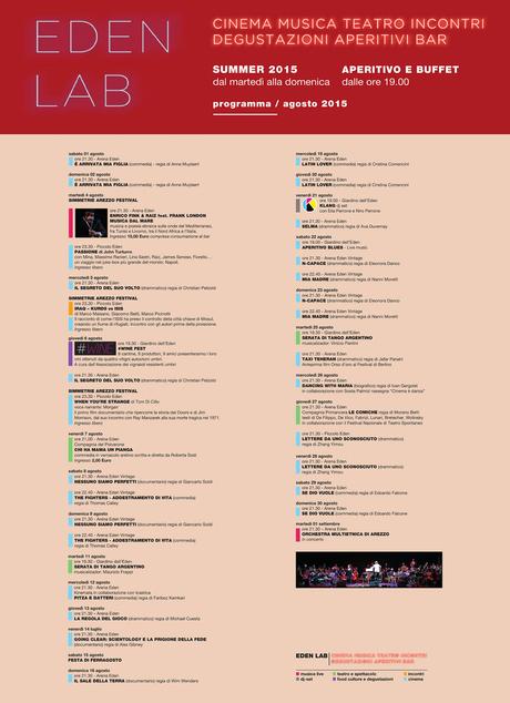 Eden Lab: il calendario di agosto 2015