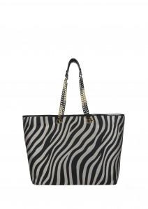 Borse a go go…ma rigorosamente colorate, come poter rinunciare? TAVECCHI Donna - SS 2015 - shopper donna orizzontale tessuto tiger beige nero