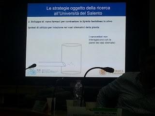 Sviluppo di un sistema di diagnosi precoce con METABOLONI e mobilità dei nanovettori nei vasi xilematici, senza che la pianta reagisca distruggendoli o inglobandoli al fine di curare gli alberi di olivi del Salento infettati dal batterio Xylella Fastid...