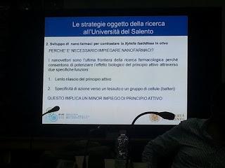 Sviluppo di un sistema di diagnosi precoce con METABOLONI e mobilità dei nanovettori nei vasi xilematici, senza che la pianta reagisca distruggendoli o inglobandoli al fine di curare gli alberi di olivi del Salento infettati dal batterio Xylella Fastid...