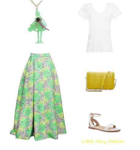 Verde e giallo per un look estivo verde e giallo