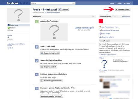 la nuova pagina facebook creata la nuova pagina facebook creata