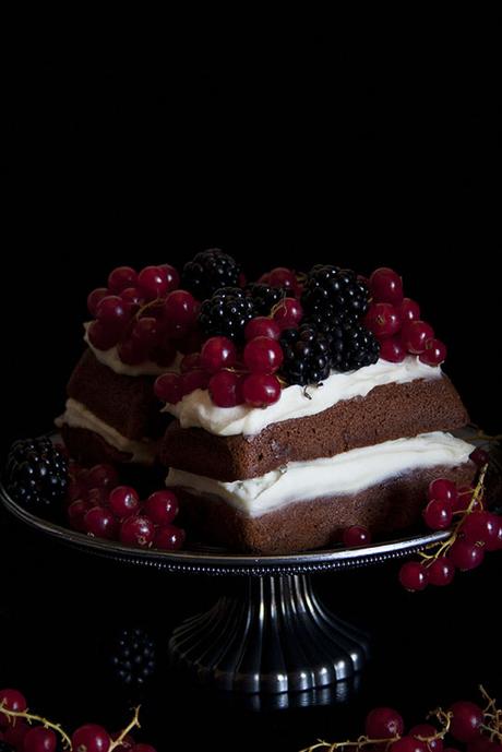 Tortini di cioccolato con crema mascarpone e panna