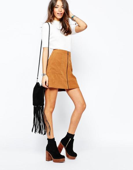 Abbigliamento donna low cost autunno inverno 2015-2016: i must-have Gonna in camoscio