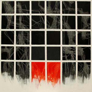 MILANO: SpazioSegnoDinamismo | Opere di Piero Baiamonte | Galleria M4A – MADE4ART Piero Baimonte, Interspazi, 2012, olio su tela, 80x80 cm