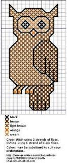 Cross stitch - raccolta di piccoli gufi colorati