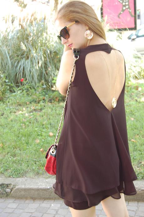 Una sera d’estate. Look romantico in nero fashion blog campania