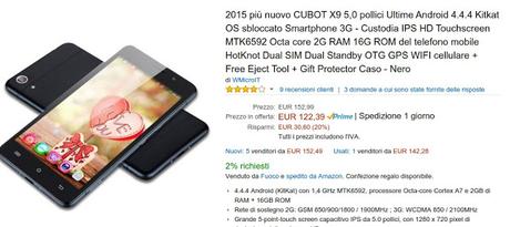Offerta lampo Amazon: Cubot X9 in promozione a 122 euro (video recensione) Offerta lampo Amazon: Cubot X9 in promozione a 122 euro (video recensione)