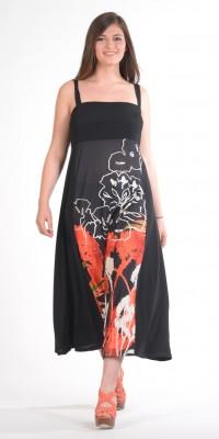 Abiti pe 2015 in saldo: tendenze per un guardaroba al top! abito lungo nero in fantasia lattementa abiti pe 2015 mamme a spillo