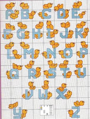 Cross stitch alphabet baby