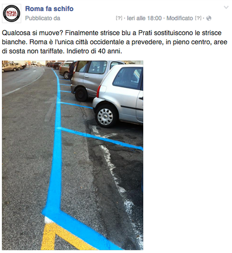 I romani e le strisce blu. Nuova prova che il problema non sono romani strisce blu. Nuova prova problema sono politici