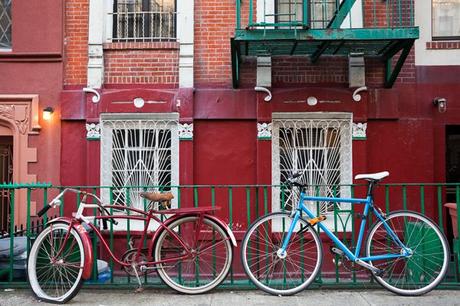 Biciclette all'East Village, New York