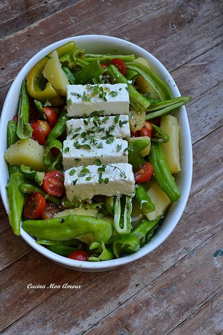 Friggitelli Patate Pomodorini e Feta al Forno