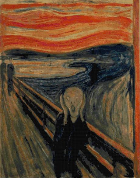Schema a punto croce: L'Urlo di Munch