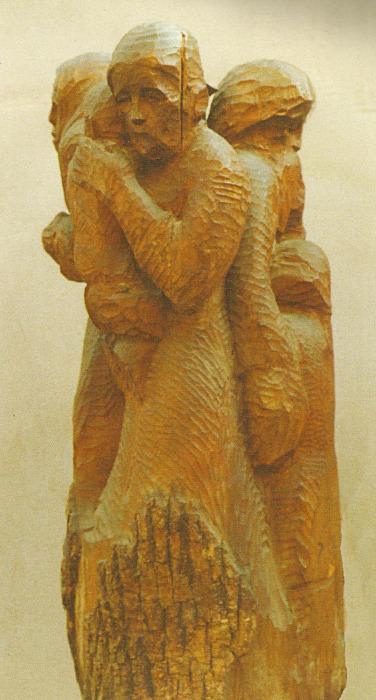 Paolo Fornaciari, Il mondo di Inaco Biancalana Inaco Biancalana - L'attesa - scultura in legno 1947 - collezione Nicola - Foto tratta dal Catalogo della Mostra tenuta dal 12 al 29 aprile 2001 presso il Centro Congressi Principe di Piemonte di Viareggio in occasione del decennale della scomparsa dell'artista