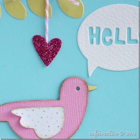 fustelle craft asylum - big shot sizzix - card uccellino ramoscello