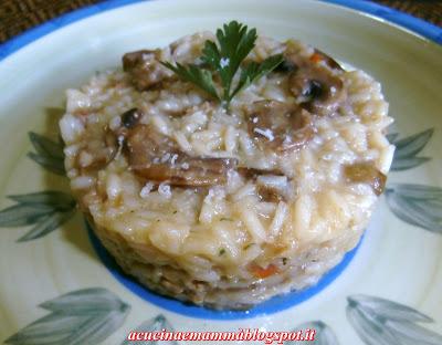 Risotto funghi e salsiccia