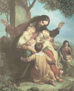 Schema a punto croce: Gesù tra i fanciulli_1