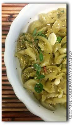 Pomodori verdi sott'olio Pomodori verdi sott'olio