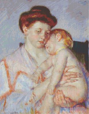 Schema a punto croce: Mary Cassat_29 Schema a punto croce: Mary Cassat_29