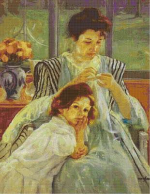 Schema a punto croce: Mary Cassat_27 Schema a punto croce: Mary Cassat_27