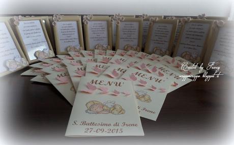 BOMBONIERE E MENU' PER IL BATTESIMO DI IRENE BOMBONIERE E MENU' PER IL BATTESIMO DI IRENE