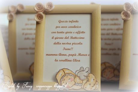 BOMBONIERE E MENU' PER IL BATTESIMO DI IRENE BOMBONIERE E MENU' PER IL BATTESIMO DI IRENE