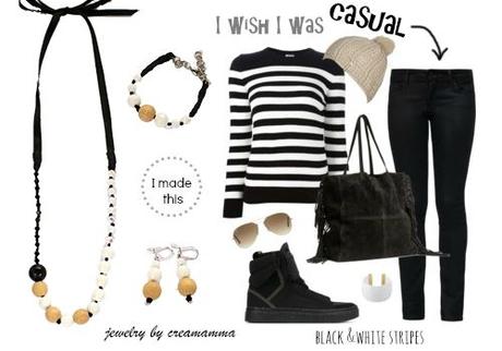 Parure black white and wood + ben 5 outfit abbinati (per sognare...)