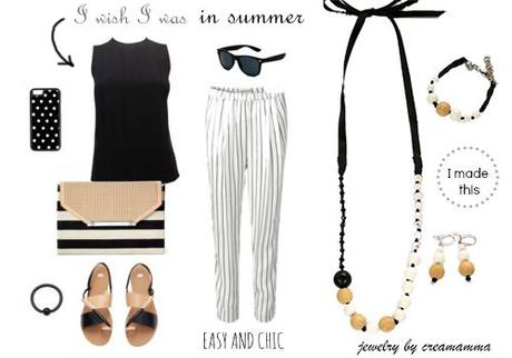Parure black white and wood + ben 5 outfit abbinati (per sognare...)