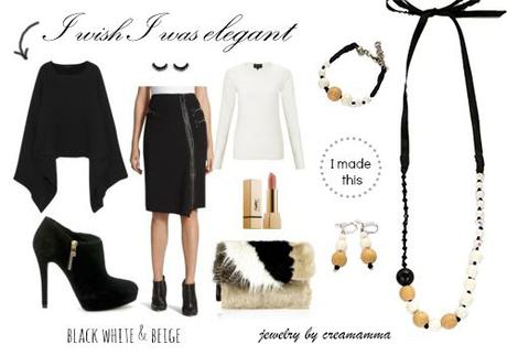 Parure black white and wood + ben 5 outfit abbinati (per sognare...)