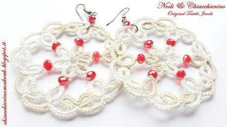 Orecchini Esme con schema - chiacchierino/tatting earrings