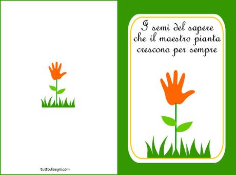 Saluti alla scuola Biglietto fine anno scolastico con dedica