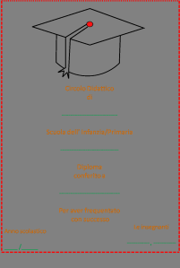 Saluti alla scuola diploma colorato