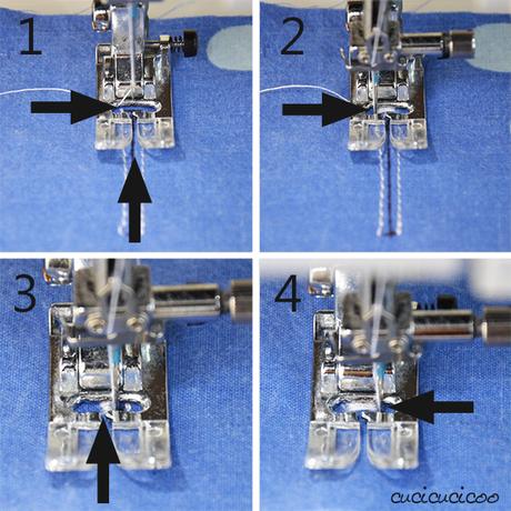Lezione di cucito: Come cucire un'asola (con o senza il piedino asolatore) con la macchina da cucire - www.cucicucicoo.com