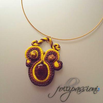 continuando gli esperimenti.... Soutache in fimo!