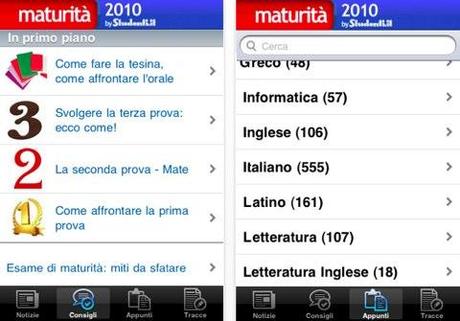 Apple: affronta gli esami di maturità con Maturità 2010