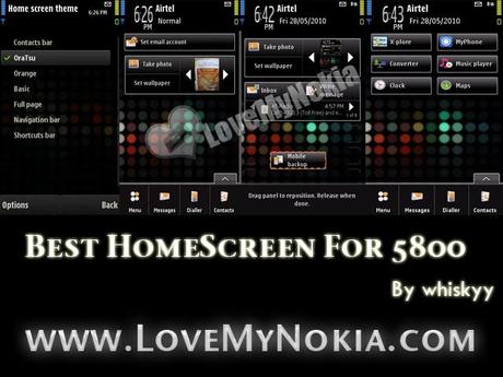 Orange Tsunami: Home alternativa per Nokia 5800 con Widget
