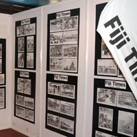 L'esibizione di foto storiche del Fiji Times al Fiji Showcase 2010