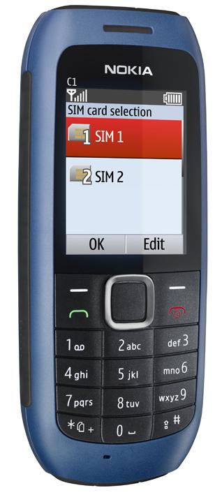 Nokia presenta C1-00: telefono economico Dual SIM