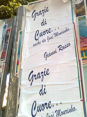 Gianni Russo (e José Mourinho) ringraziano per le preferenze accordate