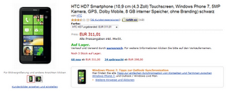 HTC HD7 a 325 euro da Amazon,de