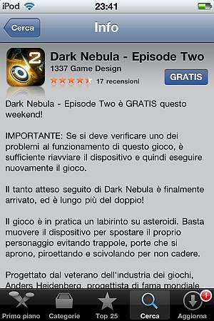 [iPhone/iPod] Dark Nebula 2 Gratis per questo WeekEnd!