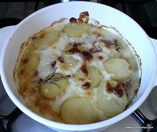 Tortino di patate, prosciutto e formaggio