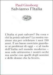 Il libro del giorno: Salviamo l'Italia di  Paul Ginsborg (Einaudi)