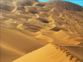 Il fantastico deserto di Badain Jaran, alte dune e un centinaio di laghi di discrete dimensioni il cui livello non scende da secoli.