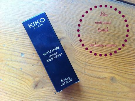 Kiko MATT MUSE lipstick 06 luxury sangria