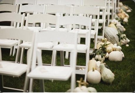 Matrimonio autunnale bianco zucca