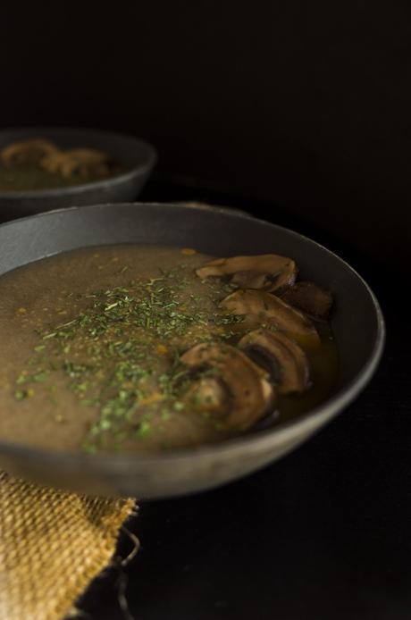 Zuppa di funghi e miso