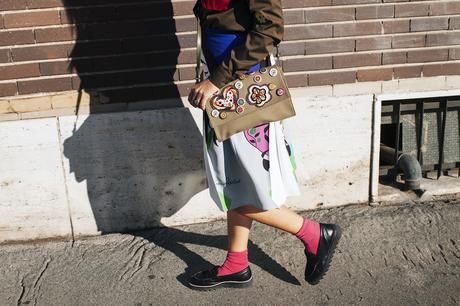 Ecco perché amo le geishe dettaglio borsa militate con applicazioni