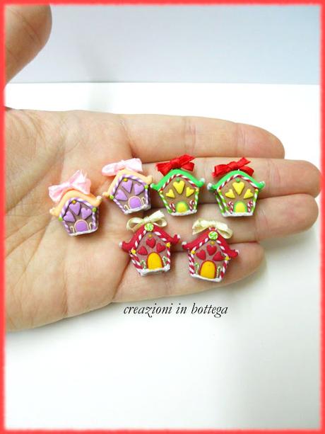 Casette Natalizie per orecchini e ciondoli (christmas house earrings)